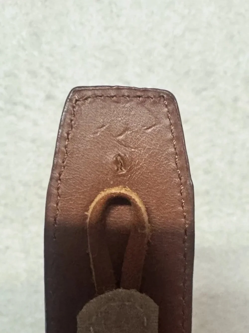 Terry Stack Italian Leather Studded Belt Brown Boho Sz M